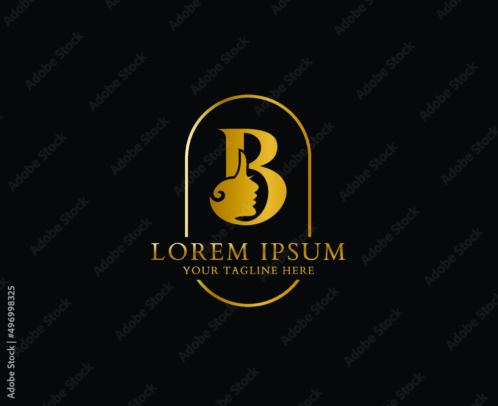 Letter B Beauty logo Design, Fashion Logo B, Face beauty Logo Stock ...