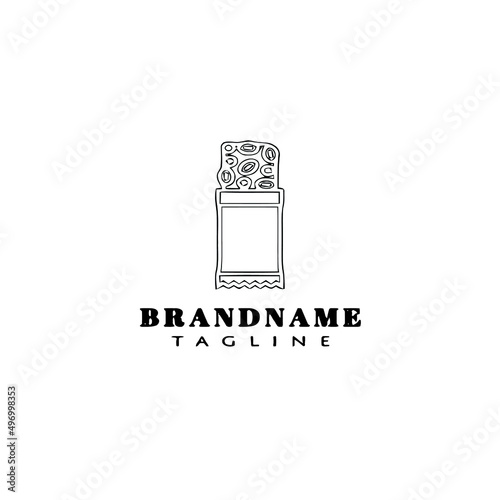 granola bar logo icon cartoon design template vector illustration