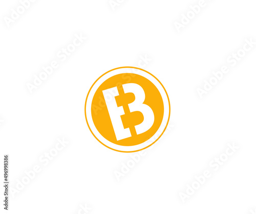 Coin in B Letter Logo Design