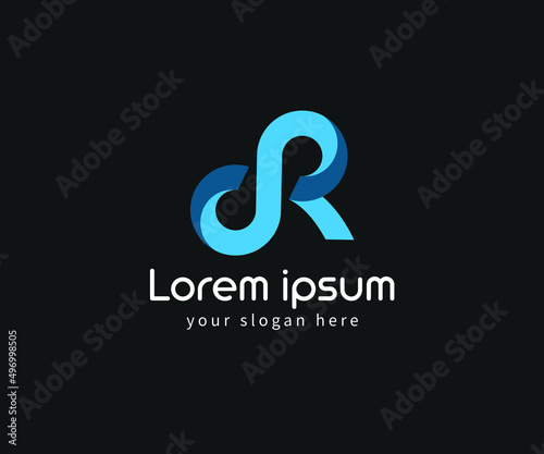 Letter R infinity logo Design, R logo