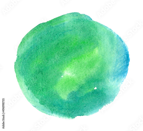 Green watercolor spot for logo or lettering