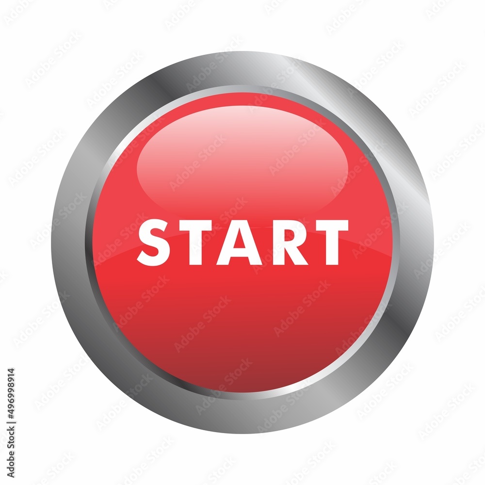 Start button power button vector image
Start button power button vector image