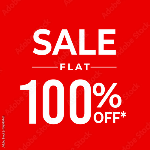 100  OFF SALE LABEL TAG