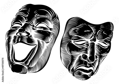 Theater Or Theatre Drama Comedy And Tragedy Masks