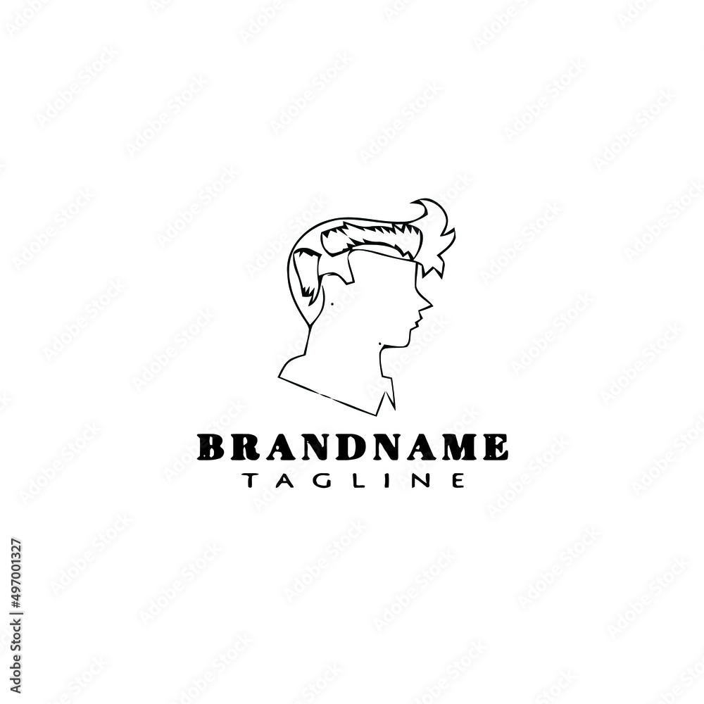 greaser logo cartoon black icon design isolated vector illustration greaser logo cartoon black icon design isolated vector illustration