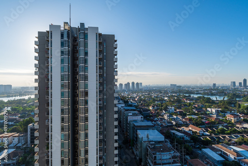 residential buildings in the city