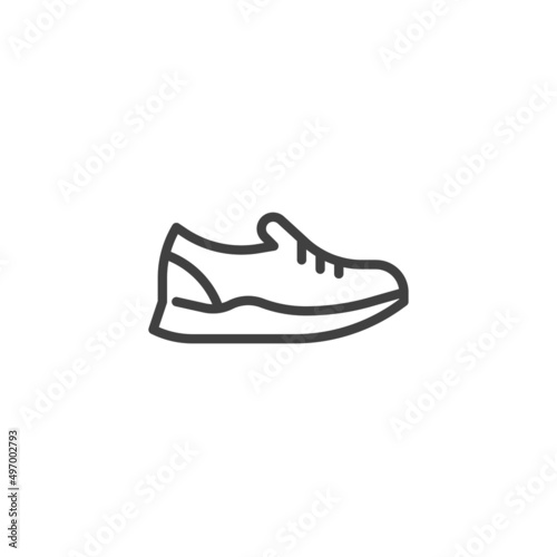 Shoe, sneaker line icon