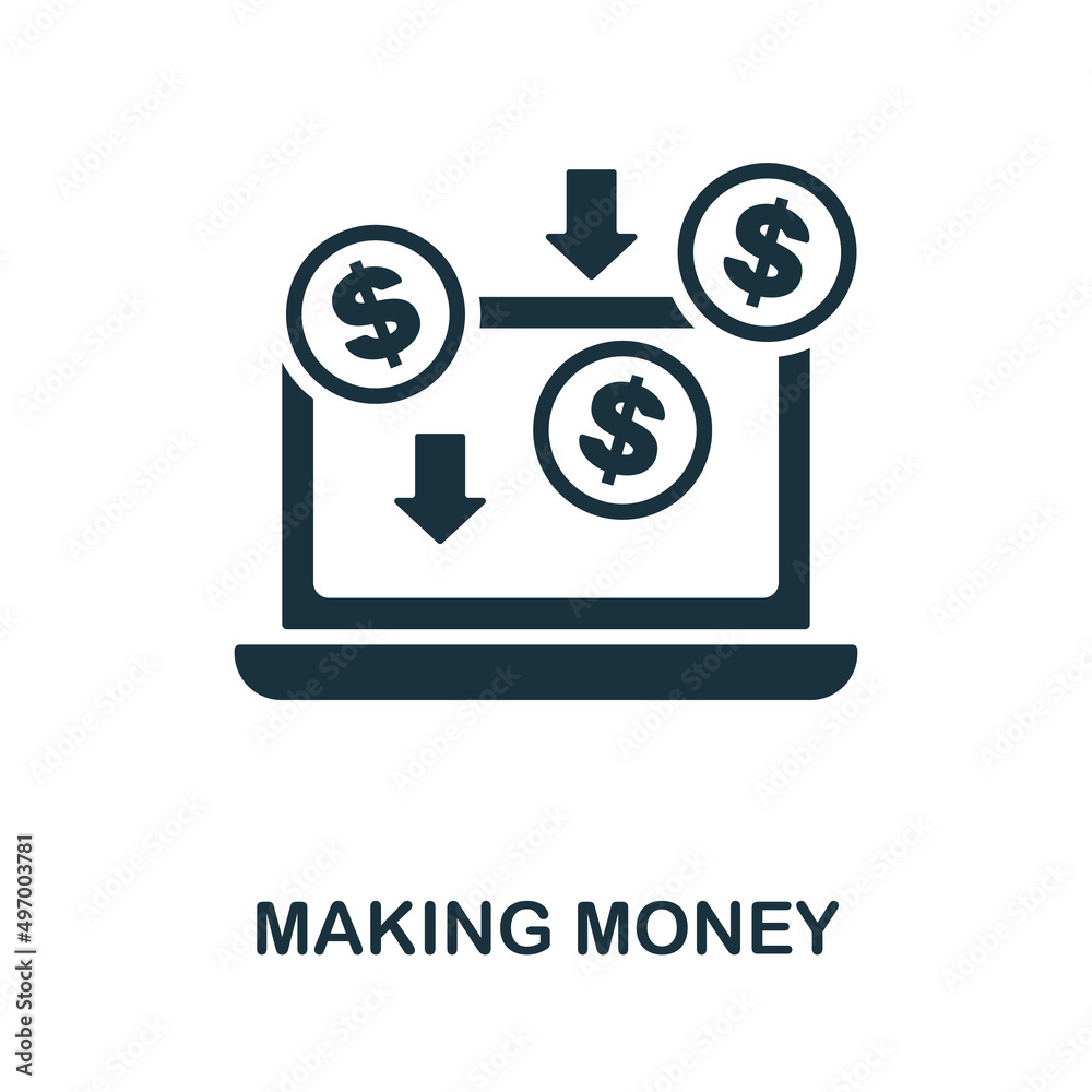 Making Money flat icon. Colored element sign from finance management collection. Flat Making Money icon sign for web design, infographics and more. Making Money flat icon. Colored element sign from finance management collection. Flat Making Money icon sign for web design, infographics and more.