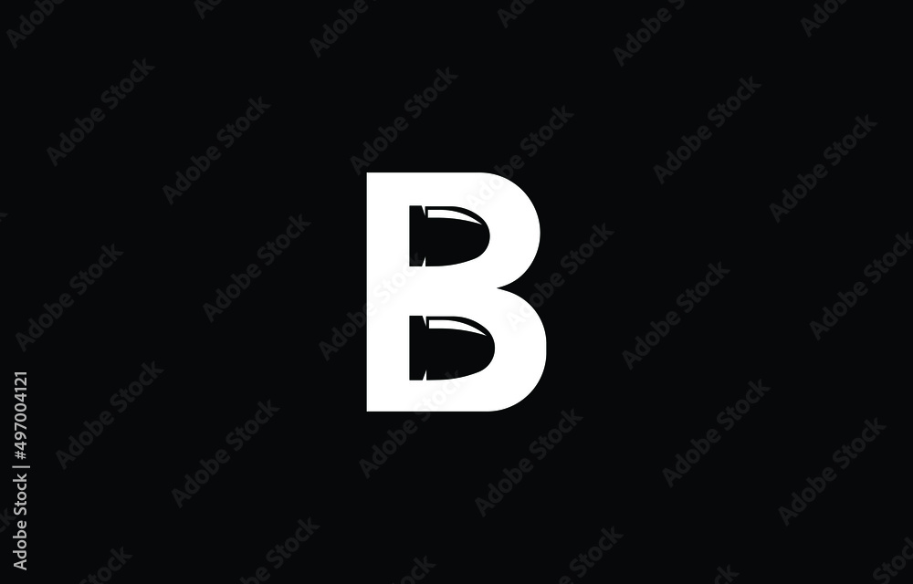 Bullet Letter B Modern and unique initials logo design Bullet Letter B Modern and unique initials logo design