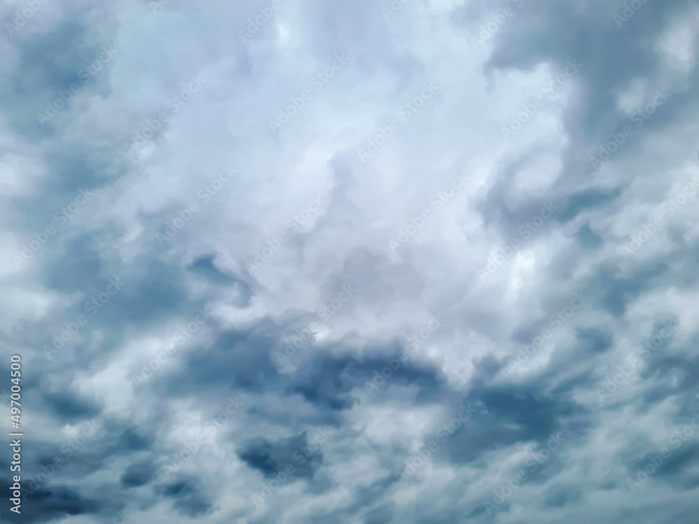 Fototapeta premium sky background with dark clouds and storm
