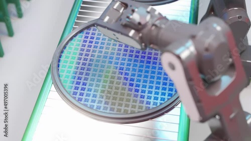 Production of microchips on a silicon wafer