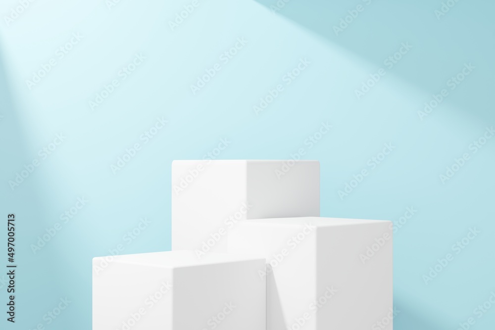 Podium on blue abstract background. Podium on blue abstract background.