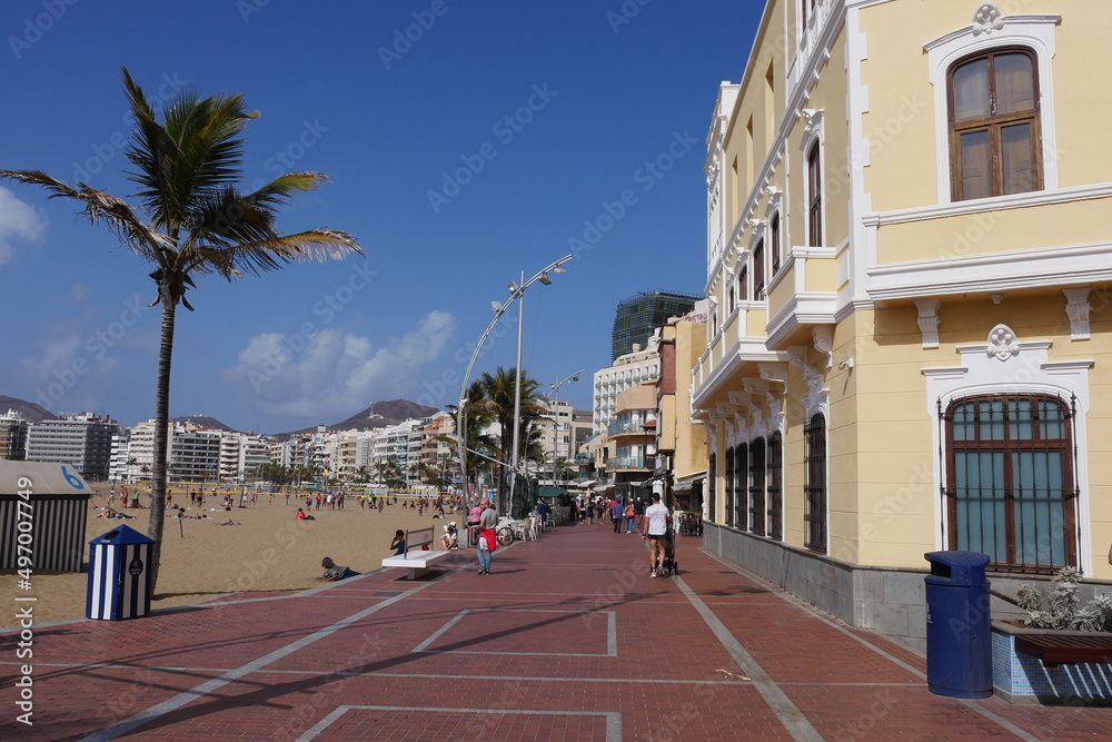 Strand und Strandpromenade in Las Palmas de Gran Canaria