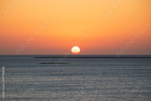 Amazing sea sunset in Egypt, Nature landscape background