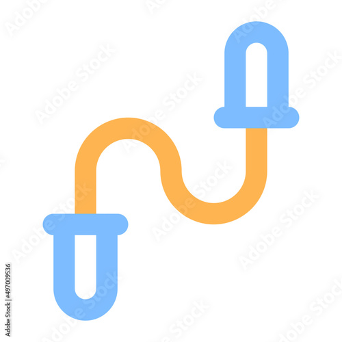 skipping rope colored line icon