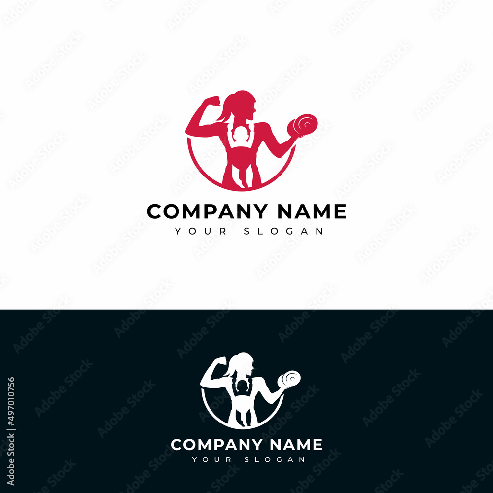 Super mom logo vector design template Super mom logo vector design template