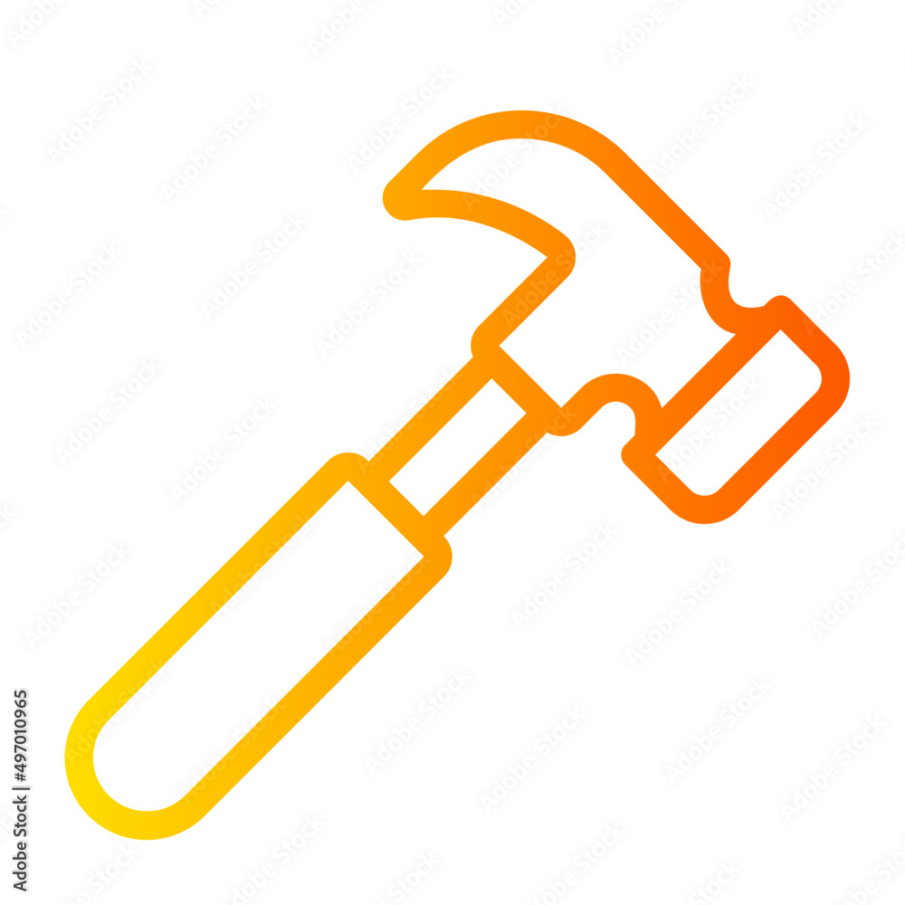 hammer gradient icon hammer gradient icon