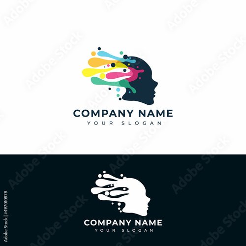Colorful mind logo vector design