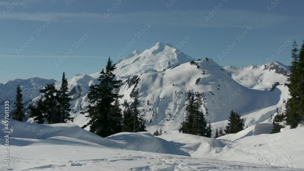 Snowy mountain aerial Snowy mountain aerial