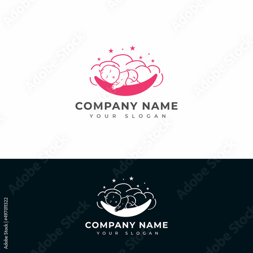 Baby dream logo vector design template