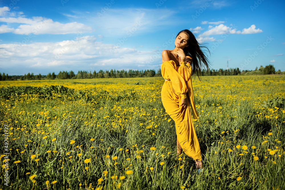 the girl in the flower field the girl in the flower field