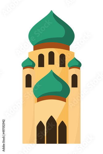 Canvas Print mosque tower facade