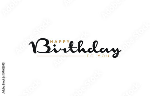  happy birthday flat vector logo design