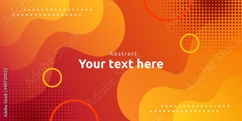 Abstract blackground orange curve with modern line and shape