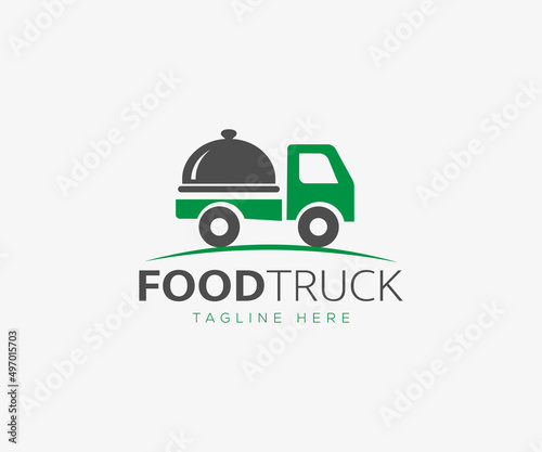 Food truck logo design template. Food Delivery Logo Design Template.