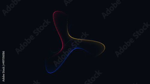 Propeller spiral sound wave rhythm abstract