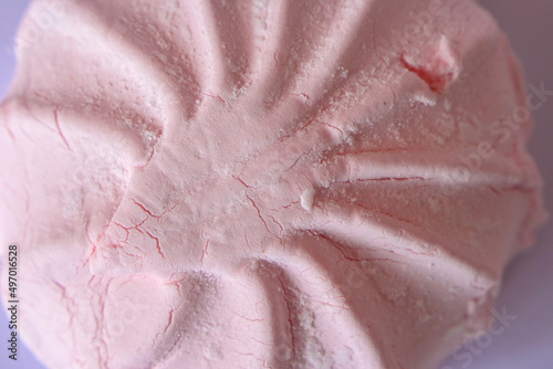pink marshmallow closeup, marshmallow texture, macro photo