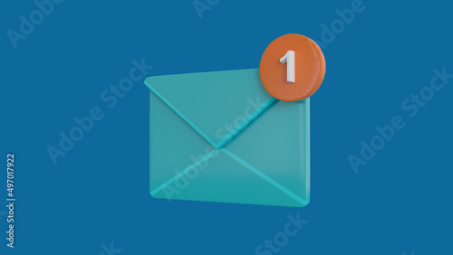 mail notification 3d rendered business illustration 