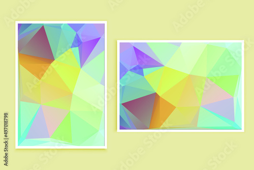 Low Poly Poster, Banner Design Template
