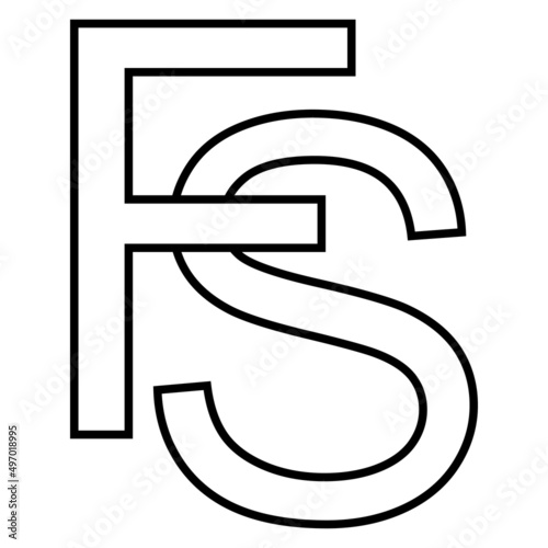 Logo sign, fs sf icon nft f...