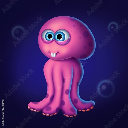 octopus in the water