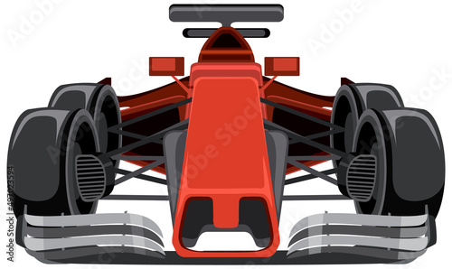 Red formula racing car