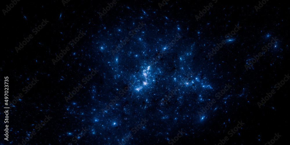 Obraz premium Banner Star field background . Starry outer space background texture . Colorful Starry Night Sky Outer Space background. 3D illustration 