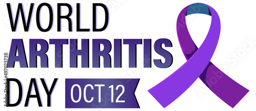 World arthritis day word banner design