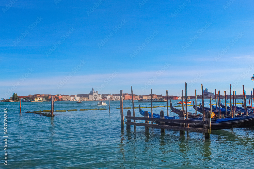 gondolas in the Venice lagoon