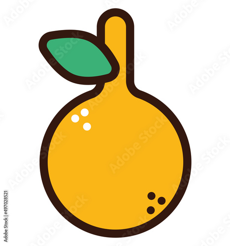 passion fruit doodle icon