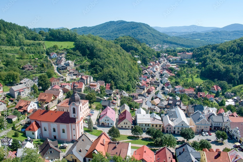 The historical town of Stramberk, Czechia