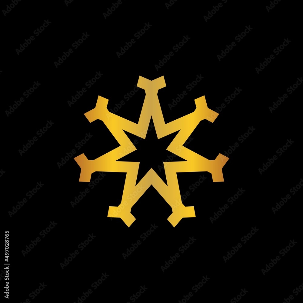 Obraz premium golden star logo