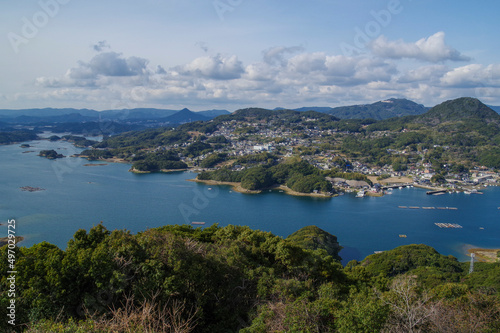 展海峰展望台から眺める九十九島