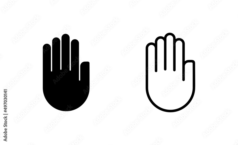Hand icon vector. hand sign and symbol. palm Hand icon vector. hand sign and symbol. palm