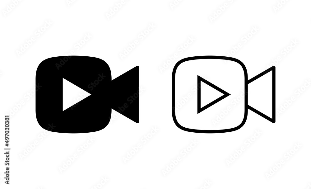 Video icon vector. video camera sign and symbol. movie sign. cinema Video icon vector. video camera sign and symbol. movie sign. cinema