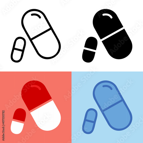 Illustration vector graphic of Capsule Icon. Perfect for user interface, new application, etc