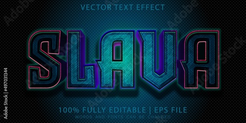 3d Modern shine Slava editable Text Effect