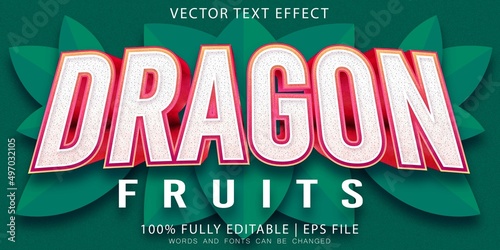 Red Dragon fruit Text Effect
