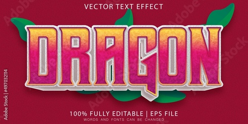 Red Dragon fruit Text Effect