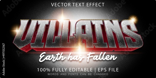 Villain, Shine 3d Text Effect